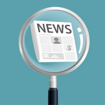 News magnify Stock Illustration