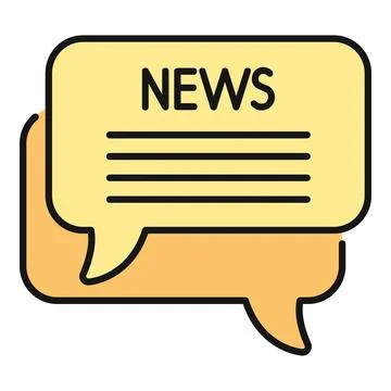 News message icon representing information and communication Stock Illustration