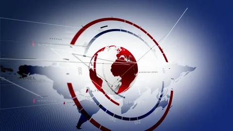 News Opening Broadcast Studio Intro Graphic 4K UHD Video Footage Stock Footage 343741484