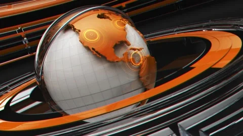 News Orange Background Stock Footage 274755292