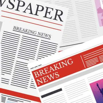 News papers communication pattern background Illustrazione stock