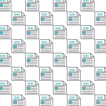 News papers documents pattern background Stock Illustration