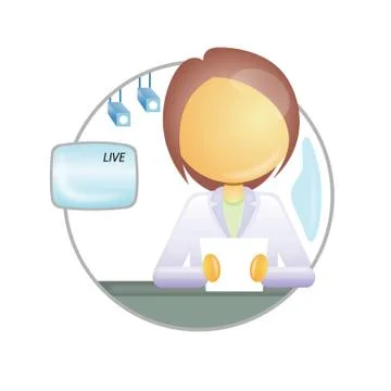News reader Stock Illustration
