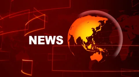 News Red HD Stock Footage 23457746