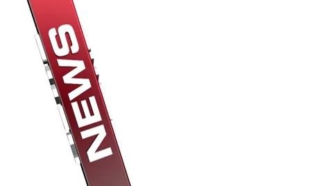 News redbox background white screen Left Stock Footage 7768396