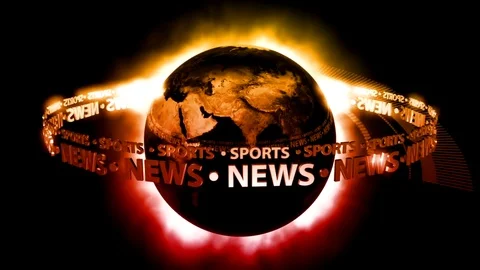 News report animation Stock Footage