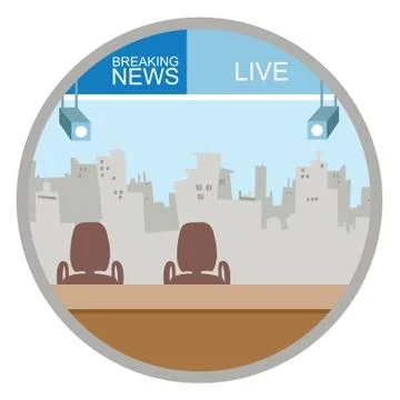 News reporting Illustrazione stock