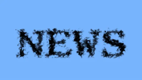 News smoke text effect sky isolated background Stock Footage 138722426