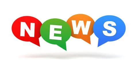 News speech bubbles concept 3d illustration Stock Illustration