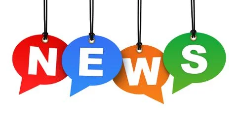 News speech bubbles concept  3d illustration Illustrazione stock