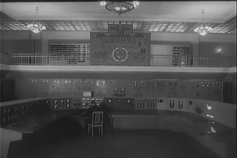 News of Sputnik 1 launch printed in newspaper - 1957 Stock Footage 112156366