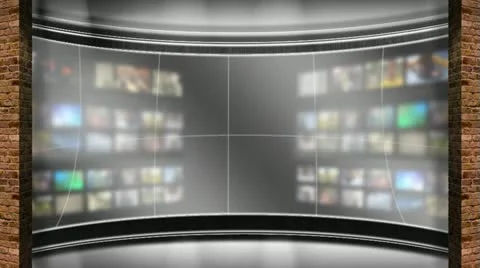 News Studio 2 - Virtual Green Screen News Background Loop Vidéo 22179640
