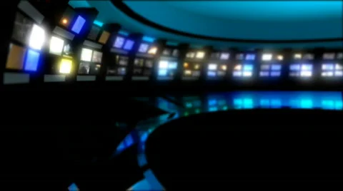 News Studio 9 - Virtual Green Screen News Background Stock Footage 809142