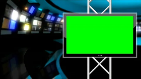 News Studio 9 - Virtual Green Screen New... | Stock Video | Pond5