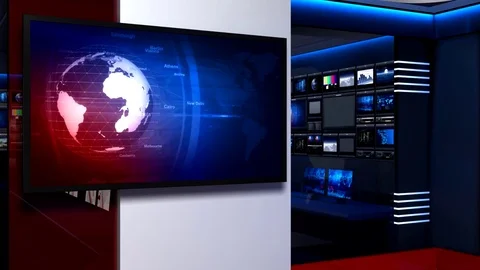 News Studio 스톡 동영상 79460268