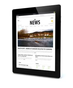 News on a tablet Stock Illustration
