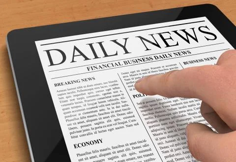News on tablet Stock Illustration