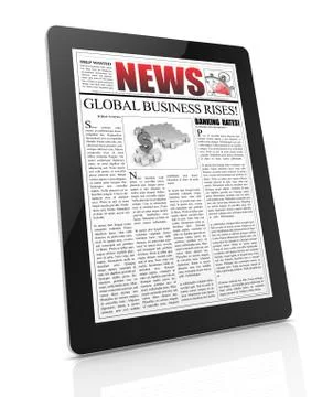 News on tablet Stock Illustration