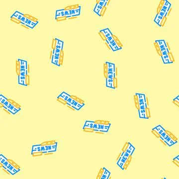 News ticker media vector seamless pattern イラスト素材