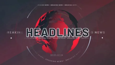 News transition 4K Stock Footage 308923004