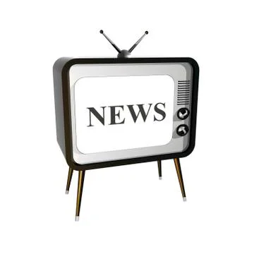 News on tv Illustrazione stock