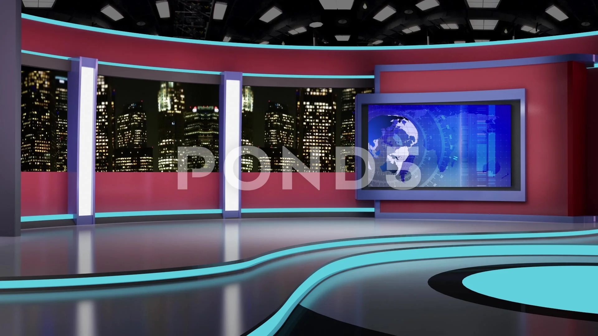 tv news background set