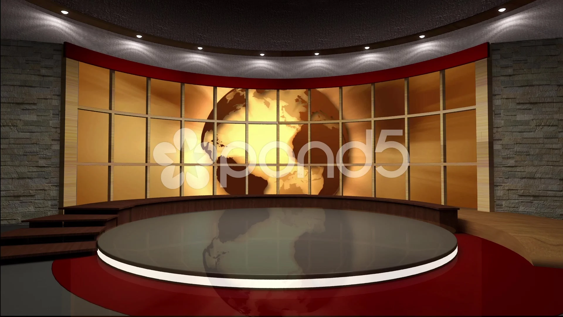 News Tv Studio Set 39 Virtual Green Screen Background Loop