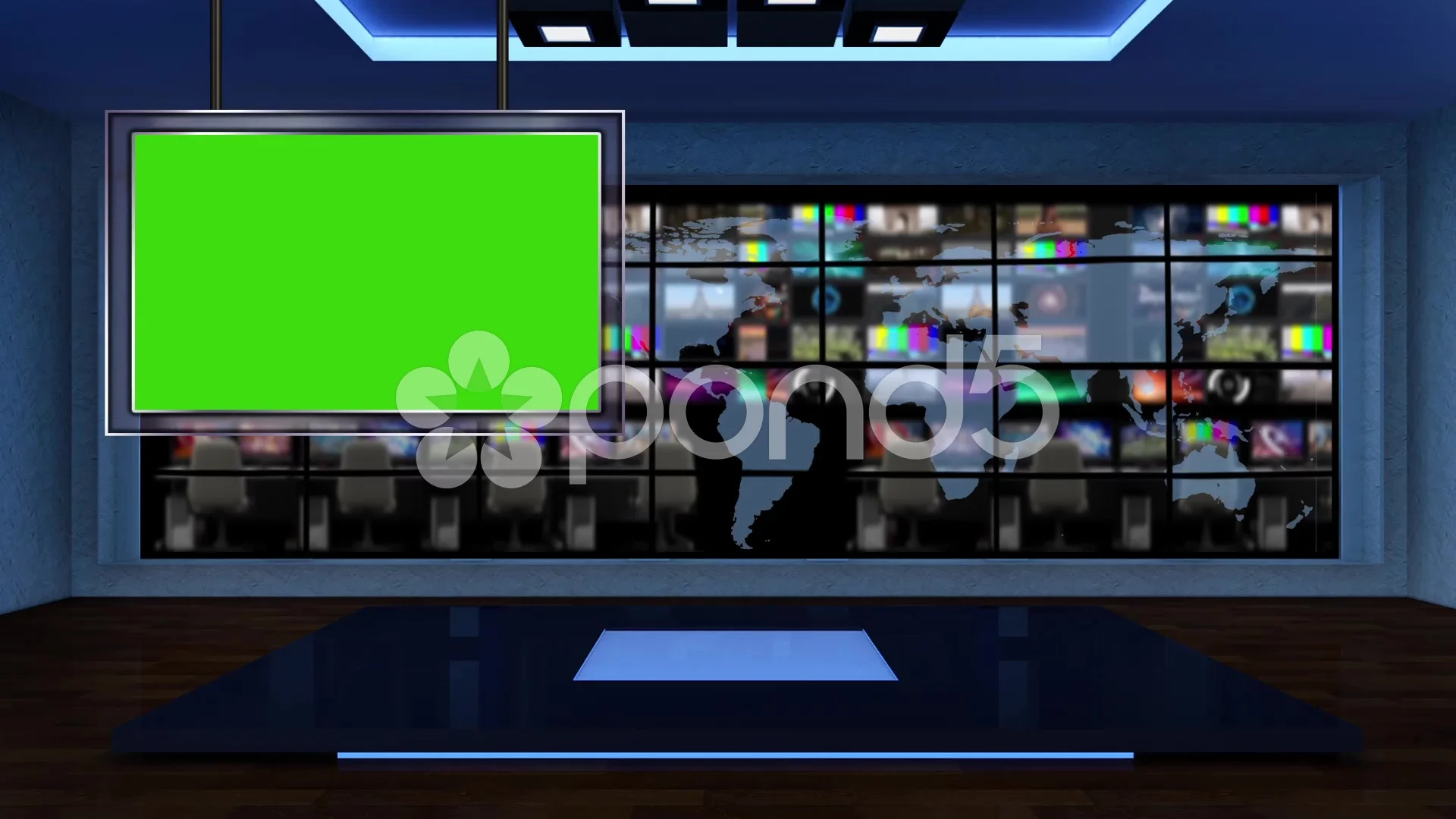 News TV Studio Set 53-Virtual Green Scre... | Stock Video | Pond5
