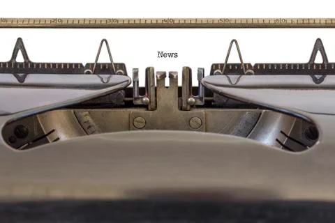 News on a typewriter Stock Photos