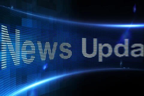 News update on digital screen Stock Illustration