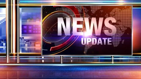 News update Virtual studio Illustrazione stock