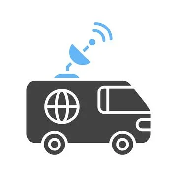 News Van icon vector image. Illustrazione stock