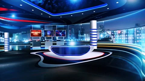 News virtual studio Background Stock Footage 241494836