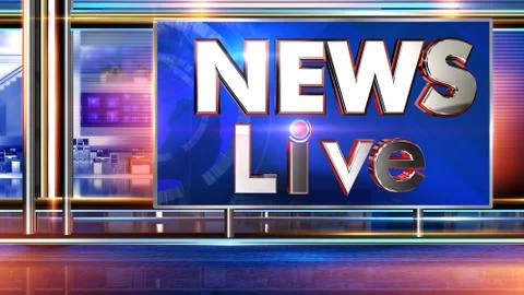 News Virtual studio Illustrazione stock