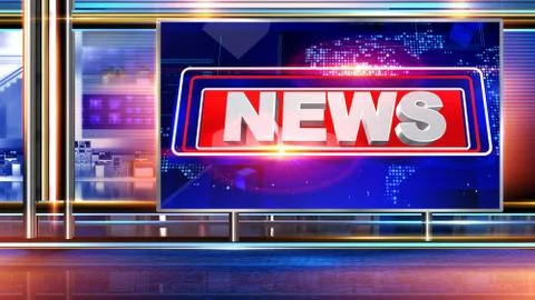 News Virtual studio Illustrazione stock