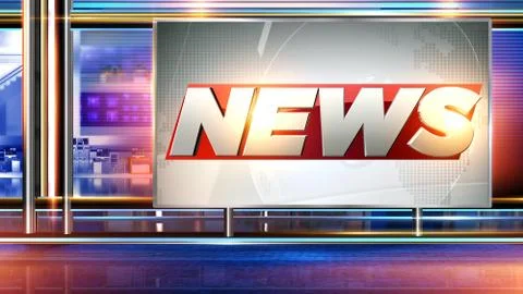 News Virtual studio Illustrazione stock