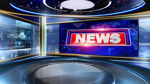 News Virtual studio Illustrazione stock