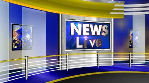 News Virtual studio Illustrazione stock