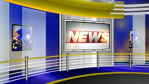 News Virtual studio Illustrazione stock