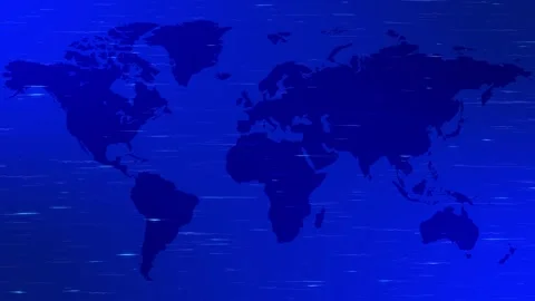 News world map background lighting loop animation blue world map earth textured Stock Footage 271158665