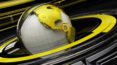 News Yellow Background Stock Footage 274757188