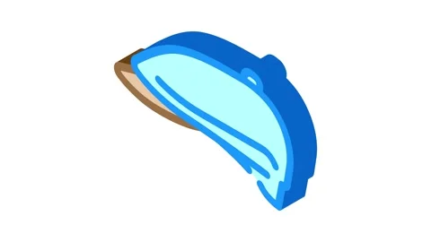 Newsboy hat cap isometric icon animation Stock Footage 327291485