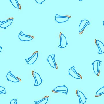 Newsboy hat cap vector seamless pattern イラスト素材