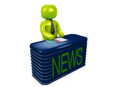 Newscaster Illustrazione stock