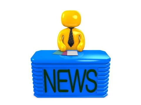 Newscaster Stock Illustration