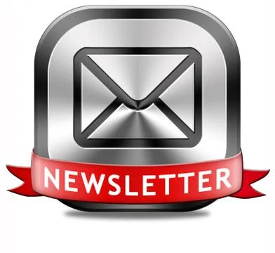 Newsletter button Illustrazione stock