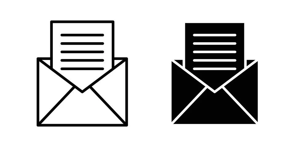 Newsletter icon vector design illustrations Stock Illustration