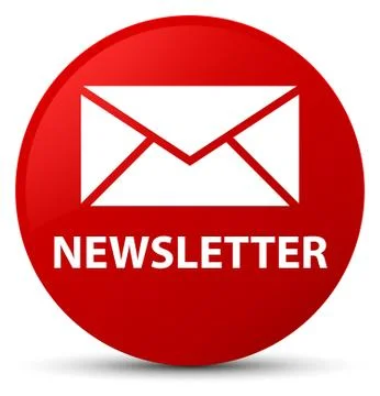 Newsletter red round button Stock Illustration