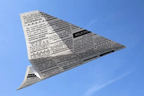 Newspaper Airplane Stock Photos