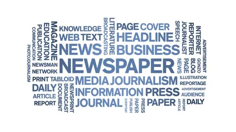 Newspaper Animated Tag Word Cloud,animat 